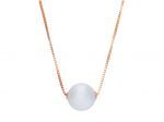 Rose gold neckklace with a pearl Ø 8mm (code S201101)